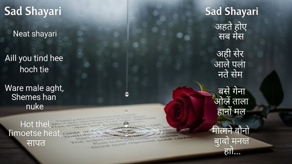 Sad Shayari in English & Hindi